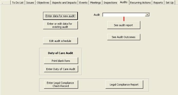 Audit Menu
